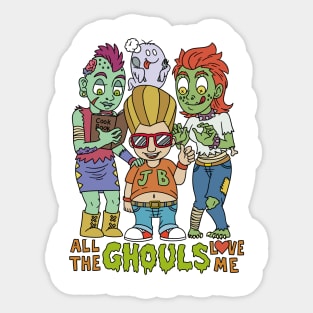 All the Ghouls Love me Halloween Gift Sticker